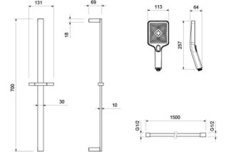 Душевой гарнитур Aquatek Либра AQ2019MB черный
